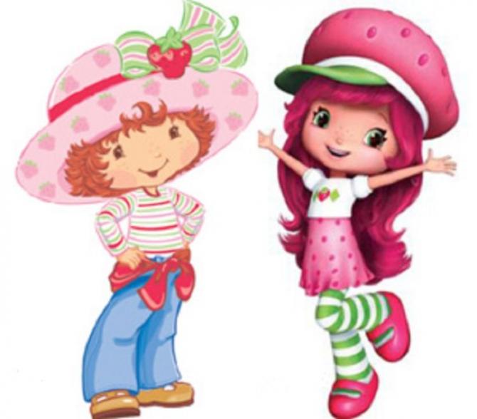 Personnage de dessin animé, Charlotte aux fraises a beaucoup changé : du jean elle est passé à la jupette rose, yeux maquillés, etc.