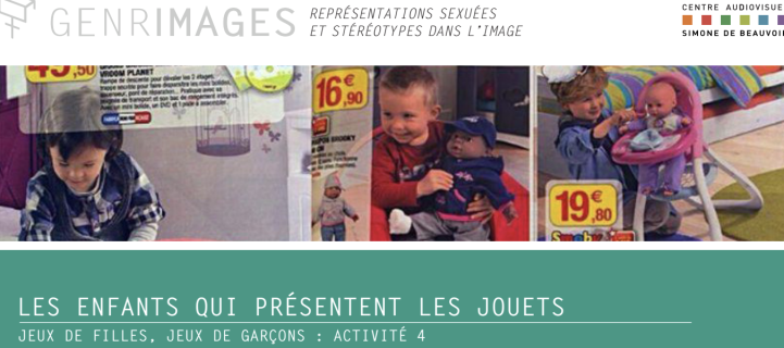 extraits de catalogues de jouets avec des enfants