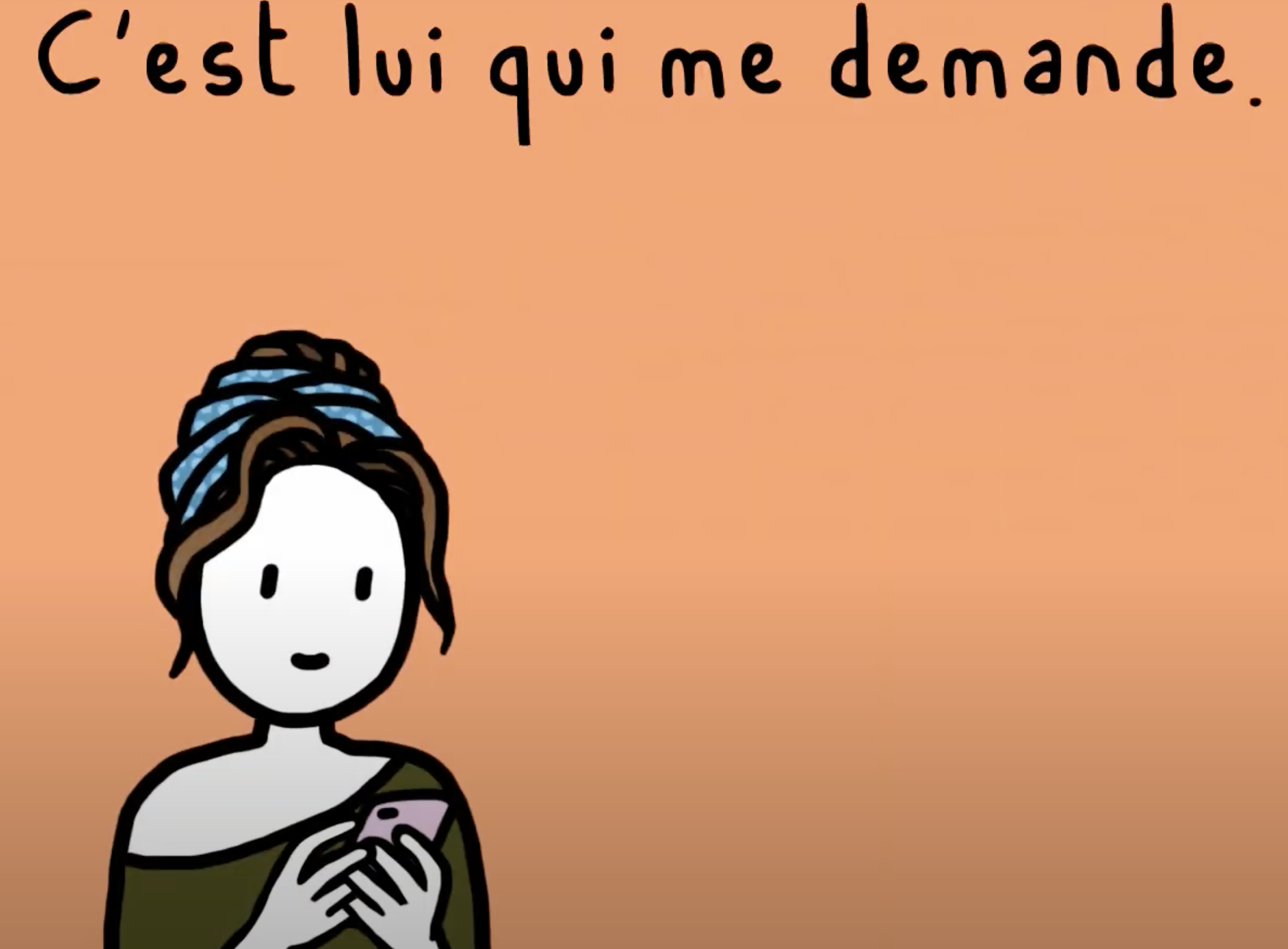 texte : c'est lui qui demande