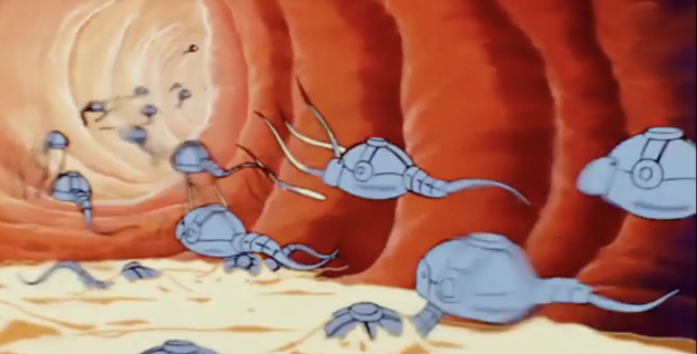 des spermatozoïdes en forme de capsules d'exploration